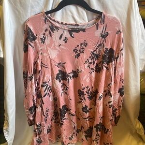 Cupio Pink Floral 3/4 Sleeve Blouse